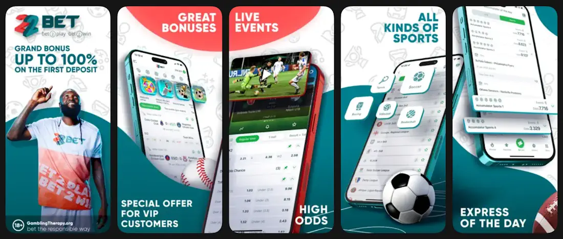 22bet App in App Store Screenshot